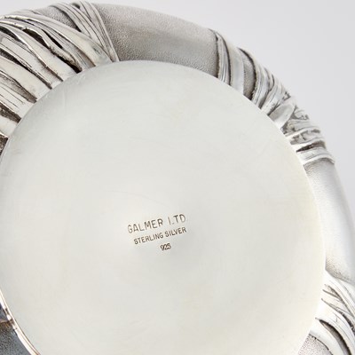 Lot 141 - AN AMERICAN STERLING SILVER VASE, IN JAPANESE STYLE