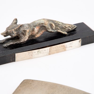 Lot 236 - AN ELIZABETH II CAST SILVER MODEL OF A FOX