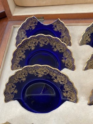 Lot 32 - AN AYNSLEY SILVER-MOUNTED COFFEE SERVICE