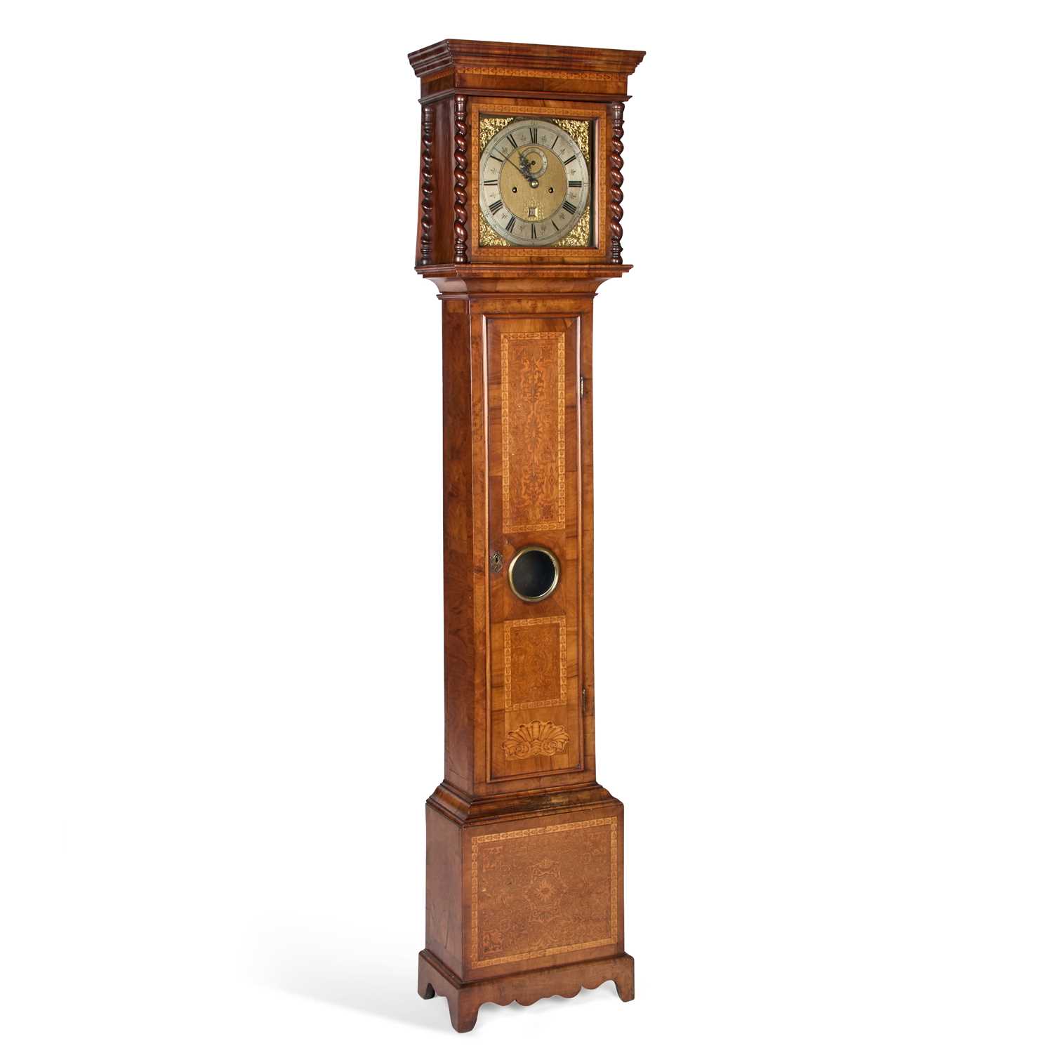 Lot 1242 - A LATE 17TH CENTURY WALNUT MARQUETRY LONGCASE CLOCK, SIGNED JONATHAN JONES, LONDON