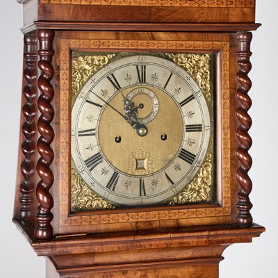Lot 1242 - A LATE 17TH CENTURY WALNUT MARQUETRY LONGCASE CLOCK, SIGNED JONATHAN JONES, LONDON
