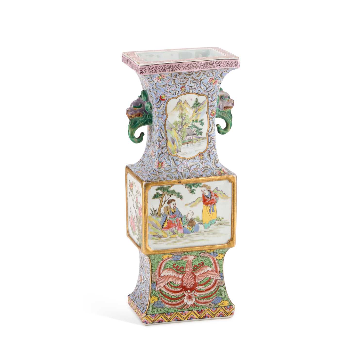Lot 936 - A CHINESE FAMILLE ROSE VASE, REPUBLICAN PERIOD