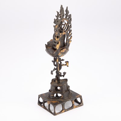 Lot 171 - A BRONZE FIGURE OF SHAKYAMUNI BUDDHA