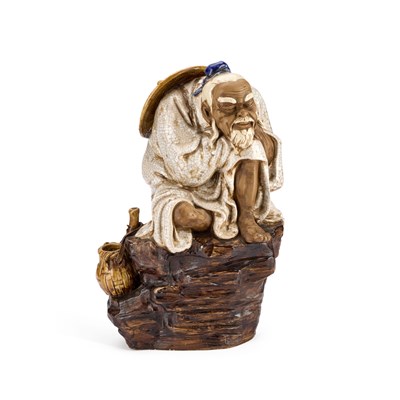 Lot 949 - A LARGE SHIWAN POTTERY FIGURE