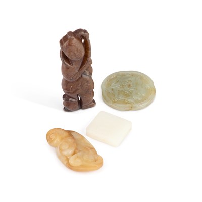 Lot 54 - A GROUP OF CHINESE JADE CARVINGS