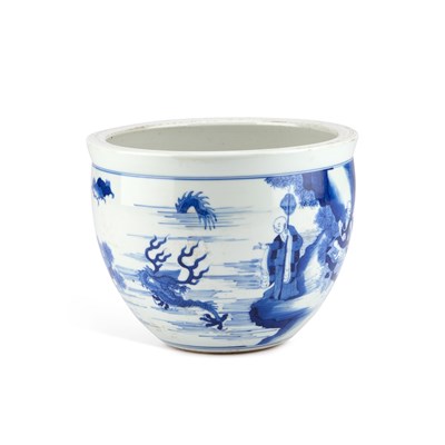 Lot 45 - A CHINESE BLUE AND WHITE JARDINIÈRE
