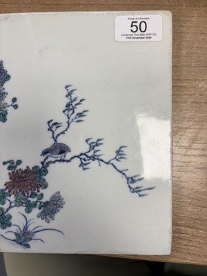 Lot 163 - A CHINESE PORCELAIN PLAQUE