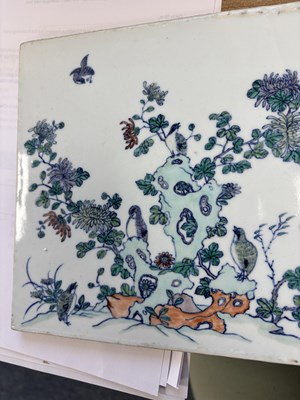 Lot 163 - A CHINESE PORCELAIN PLAQUE