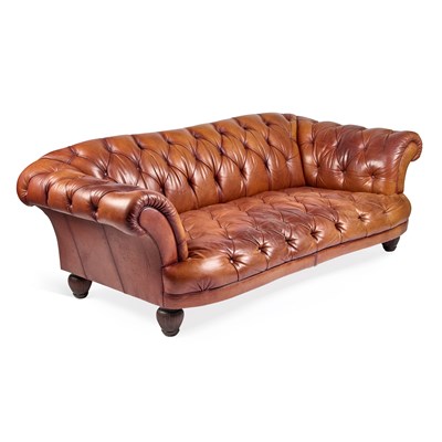 Lot 714 - A TETRAD OSKAR LEATHER CHESTERFIELD SOFA