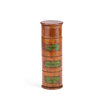 Lot 238 - A 19TH CENTURY FOUR-SECTION SPICE TOWER
