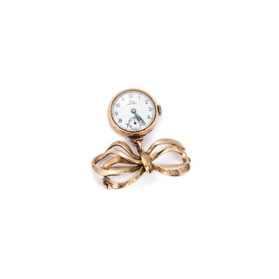 Lot 225 - A 9CT GOLD RECORD FOB WATCH