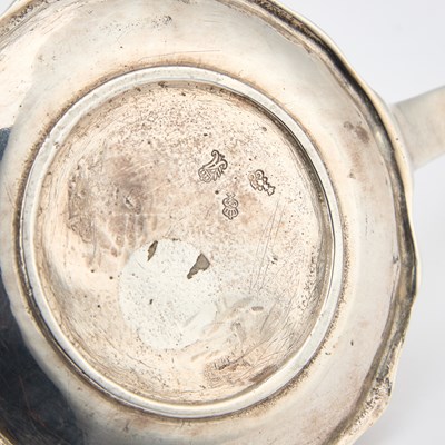 Lot 182 - A MID-18TH CENTURY FRENCH SILVER CHAMBERSTICK