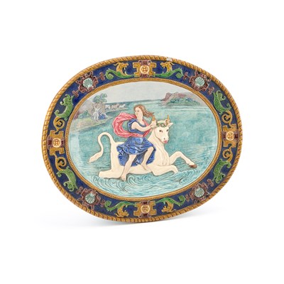 Lot 6 - A FRENCH MAJOLICA CHARGER BY CHARLES JAUBERT, CIRCA 1880