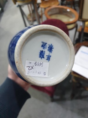 Lot 137 - A PAIR OF CHINESE BLUE AND WHITE VASES