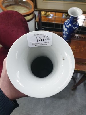 Lot 137 - A PAIR OF CHINESE BLUE AND WHITE VASES