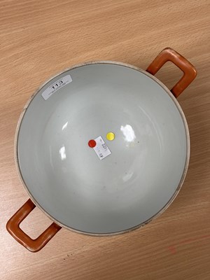 Lot 113 - A CHINESE PORCELAIN DOUCAI DECORATED TWO-HANDLED TRIPOD CENSER