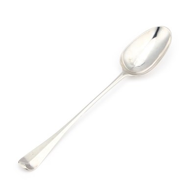 Lot 519 - A GEORGE II SILVER BASTING SPOON