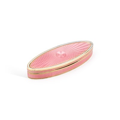 Lot 129 - AN EARLY 20TH CENTURY NORWEGIAN SILVER-GILT AND ENAMEL BOX