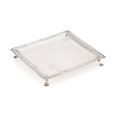 Lot 520 - A GEORGE II SILVER SALVER