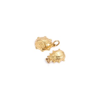 Lot 656 - TWO LADYBIRD CHARMS