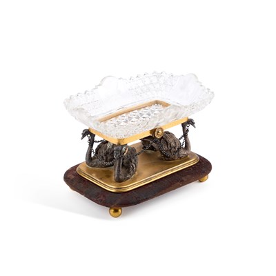 Lot 64 - A 19TH CENTURY CUT-GLASS BOWL ON STAND
