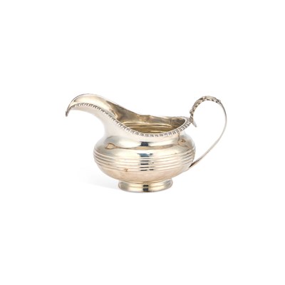 Lot 437 - A WILLIAM IV SILVER CREAM JUG