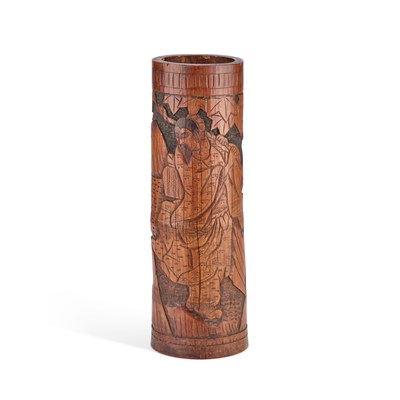 Lot 170 - A CHINESE BAMBOO BRUSH POT