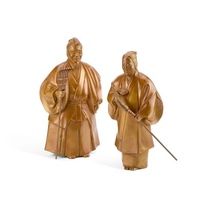 Lot 274 - TWO JAPANESE BRONZE FIGURES
