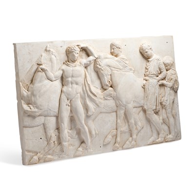 Lot 771 - AFTER THE ANTIQUE, A PLASTER CAST OF A FRIEZE FROM THE PARTHENON MARBLES (20TH CENTURY)