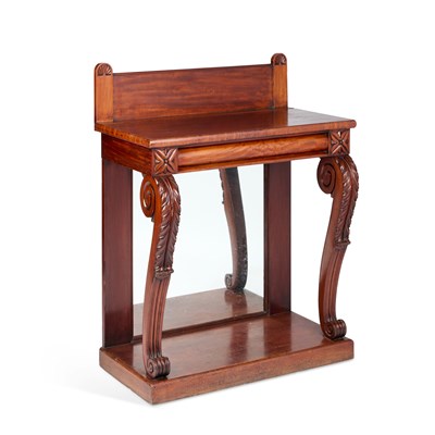 Lot 905 - A VICTORIAN MAHOGANY CONSOLE TABLE