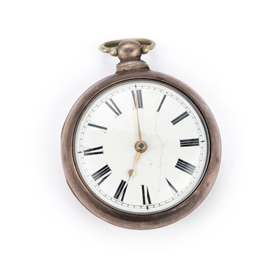 Lot 226 - A SILVER PAIR CASED POCKET WATCH