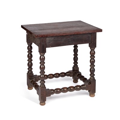Lot 274 - A 19TH CENTURY OAK SIDE TABLE