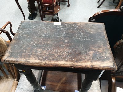 Lot 1019 - A LATE 17TH CENTURY OAK JOINT STOOL