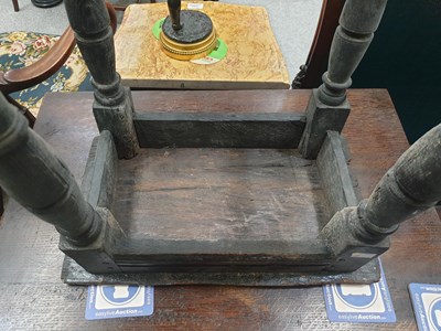 Lot 1019 - A LATE 17TH CENTURY OAK JOINT STOOL