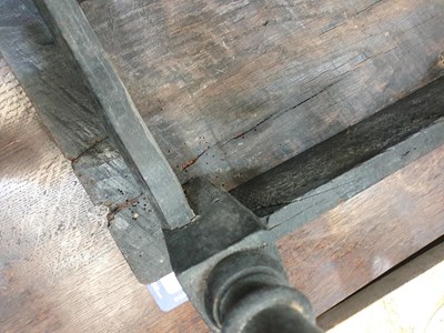Lot 1019 - A LATE 17TH CENTURY OAK JOINT STOOL