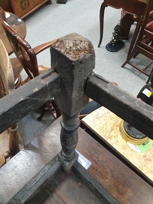 Lot 1019 - A LATE 17TH CENTURY OAK JOINT STOOL