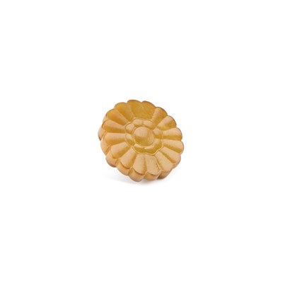 Lot 237 - A CHINESE CARVED JADE 'FLOWER' DISC