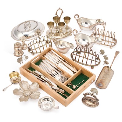 Lot 259 - A LARGE COLLECTION OF SILVER-PLATE