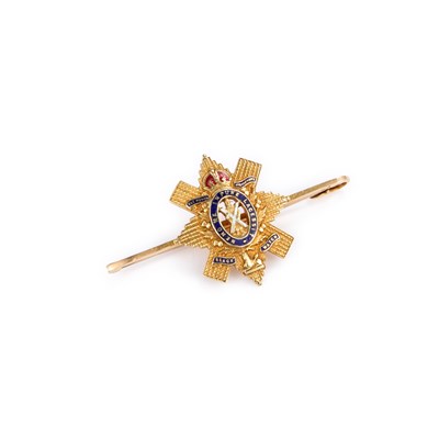 Lot 1003 - REGIMENTAL INTEREST: A THE BLACK WATCH (ROYAL HIGHLANDERS) SWEETHEART BROOCH