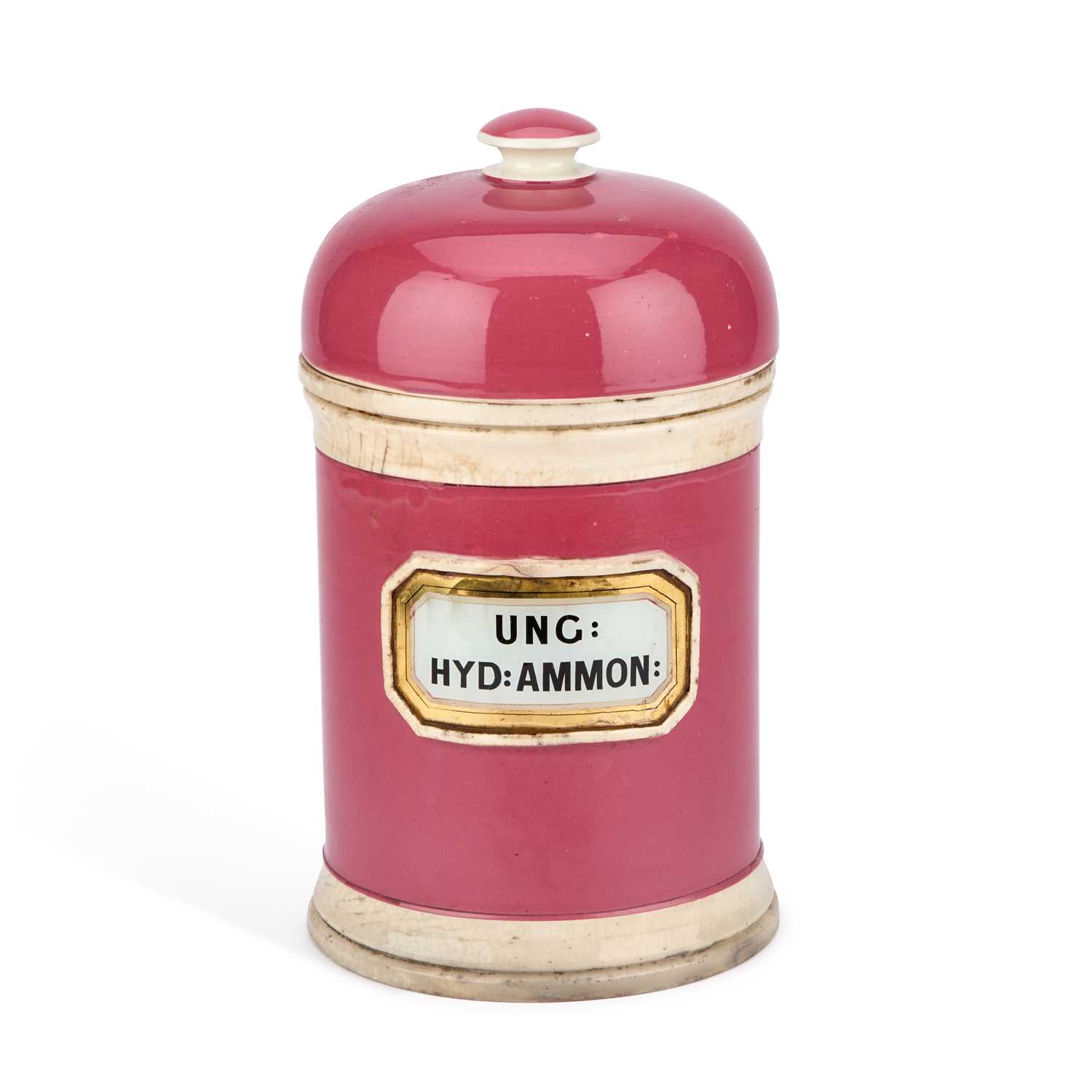 Lot 79 - A 19TH CENTURY POTTERY APOTHECARY JAR