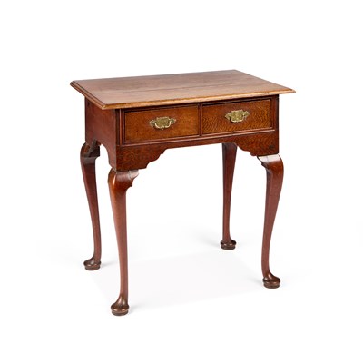Lot 432 - A GEORGE III OAK LOWBOY