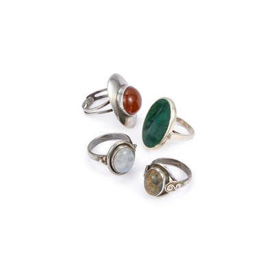 Lot 939 - FOUR GEM-SET RINGS