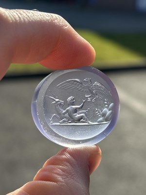Lot 59 - A LARGE PASTE INTAGLIO AFTER THE ANTIQUE OF THE PRINCE STANISLAS PONIATOWSKI COLLECTION
