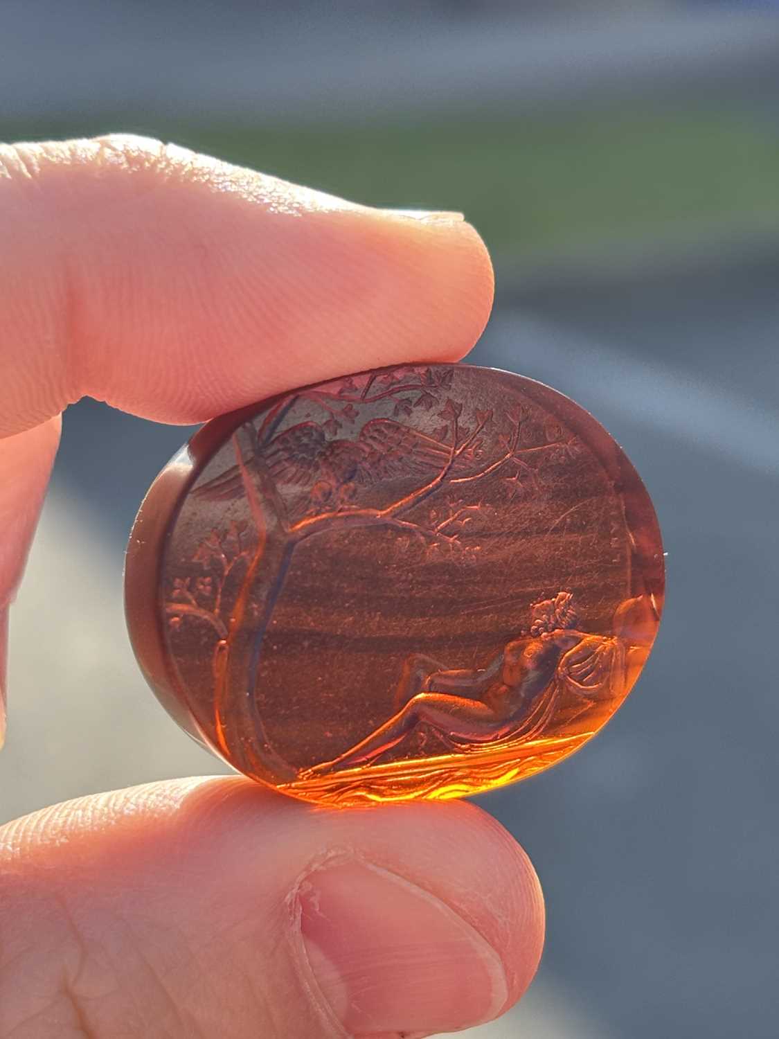 Lot 54 - A LARGE PASTE INTAGLIO AFTER THE ANTIQUE OF THE PRINCE STANISLAS PONIATOWSKI COLLECTION
