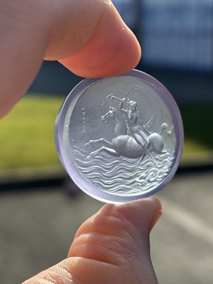 Lot 57 - A LARGE PASTE INTAGLIO AFTER THE ANTIQUE OF THE PRINCE STANISLAS PONIATOWSKI COLLECTION