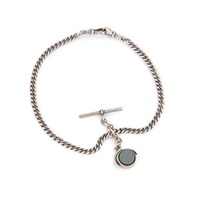 Lot 996 - A VICTORIAN SILVER ALBERT CHAIN