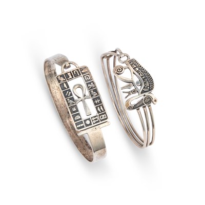 Lot 871 - TWO EGYPTIAN REVIVAL BANGLES