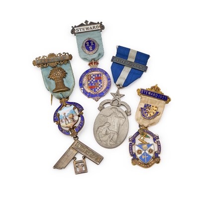 Lot 3 - FOUR SILVER MASONIC JEWELS