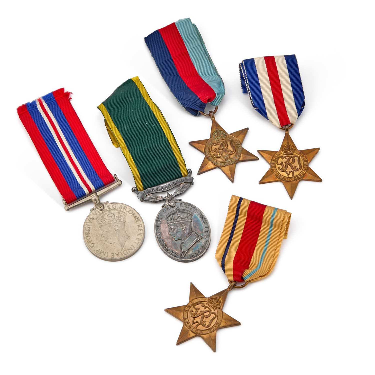 Lot 22 - A SECOND WORLD WAR FIVE MEDAL GROUP