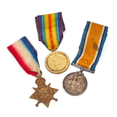 Lot 28 - A FIRST WORLD WAR MEDAL TRIO